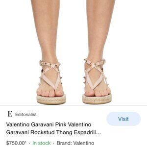 Valentino Rockstud strappy leather espradrille sandals